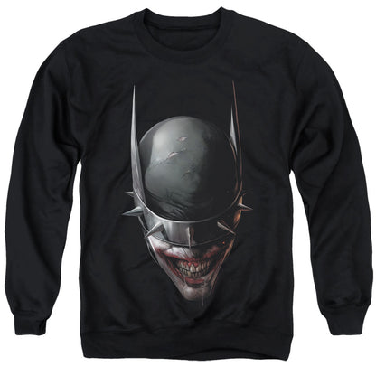 Batman Batman Who Laughs Head Mens Crewneck Sweatshirt Black