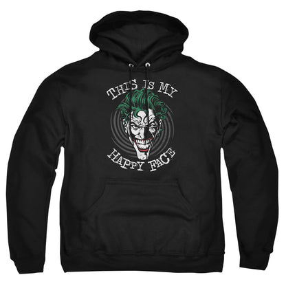 Batman Maniacal Spiral Mens Hoodie Black Officially Licensed