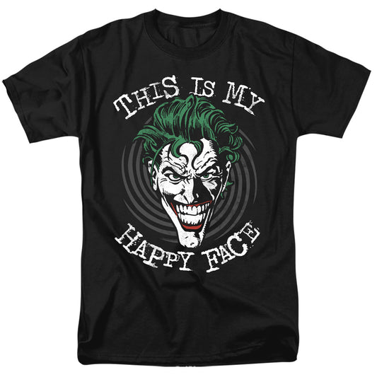 Batman Maniacal Spiral Mens T Shirt Black