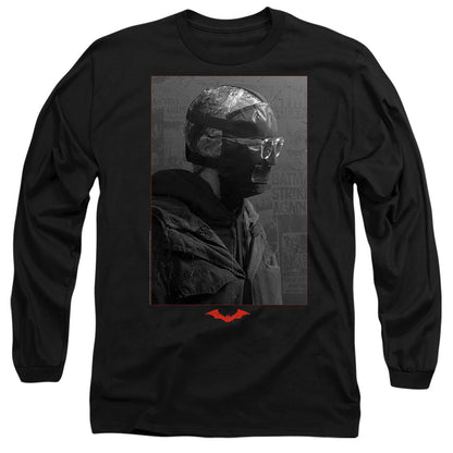 The Batman (2022) Riddler Worn Portrait Mens Long Sleeve Shirt Black Officially Licensed
