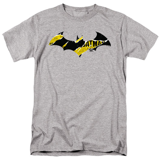 Batman Batman Torn Gotham Logo Mens T Shirt Athletic Heather