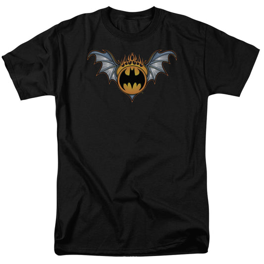 Batman Bat Wings Logo Mens T Shirt Black