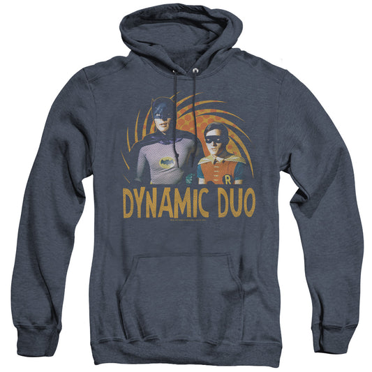 Batman Classic Tv Dynamic Heather Mens Hoodie Navy Officially Licensed