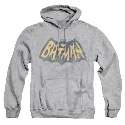 Batman Classic Tv Show Logo Mens Hoodie Athletic Heather Officially Licensed