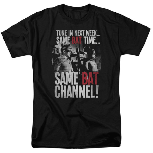Batman Classic Tv Bat Channel Mens T Shirt Black