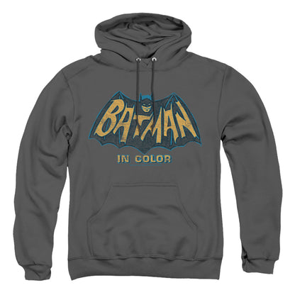 Batman Classic Tv In Color Mens Hoodie Charcoal Officially Licensed