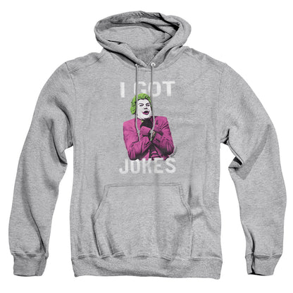 Batman Classic Tv Got Jokes Mens Hoodie Athletic Heather Officially Licensed