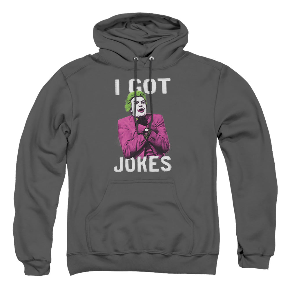 Batman Classic Tv Got Jokes Mens Hoodie Charcoal Officially Licensed