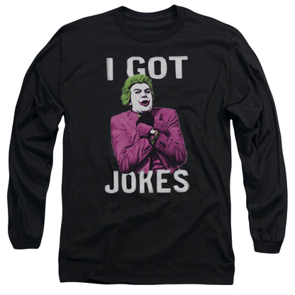 Batman Classic Tv Got Jokes Mens Long Sleeve Shirt Black Officially Licensed