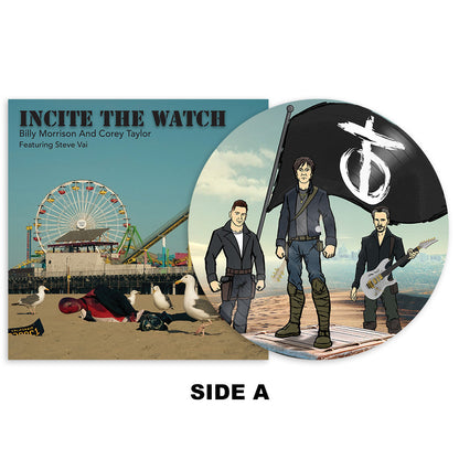 Billy Morrison And Corey Taylor Feat. Steve Vai 'Incite The Watch' 12" (Limited Edition – Only 500 Made, Picture Disc Vinyl) Vinyl Record