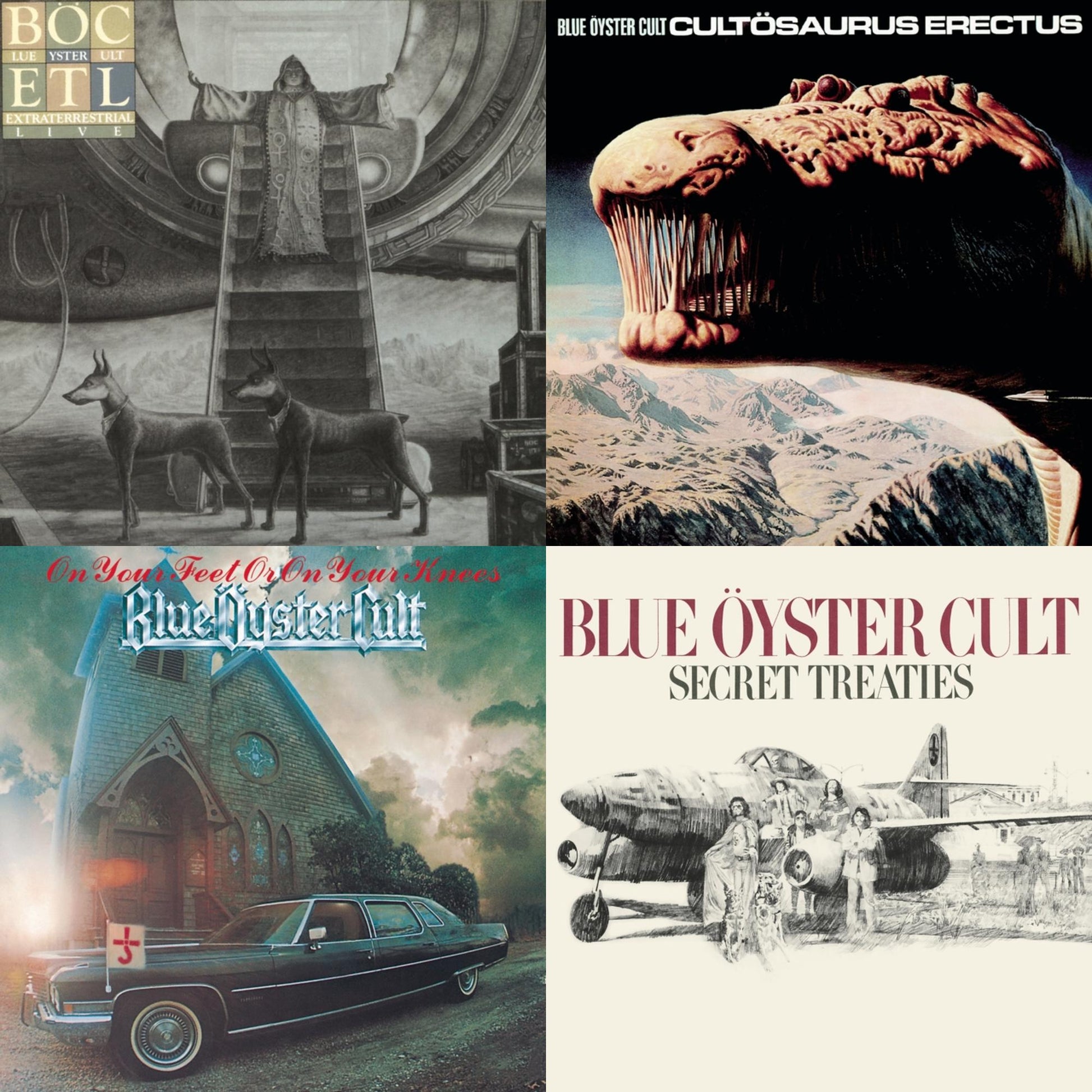 Blue Oyster Cult - Extraterrestrial Live & Cultosaurus Erectus & On Your Feet Or On Your Knees & Secret Treaties - CD Bundle