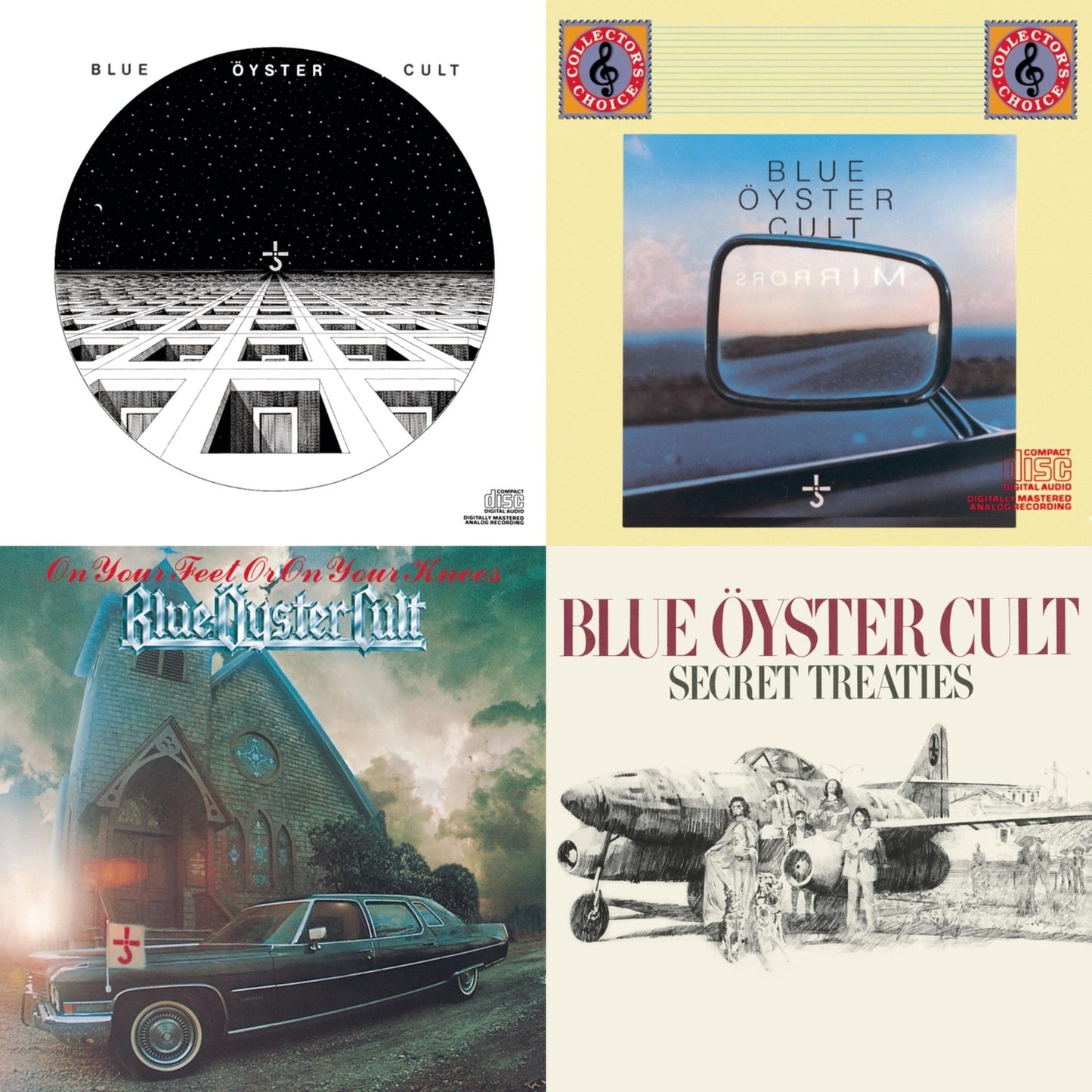 Blue Oyster Cult - Blue Oyster Cult & Mirrors & On Your Feet Or On Your Knees & Secret Treaties - CD Bundle