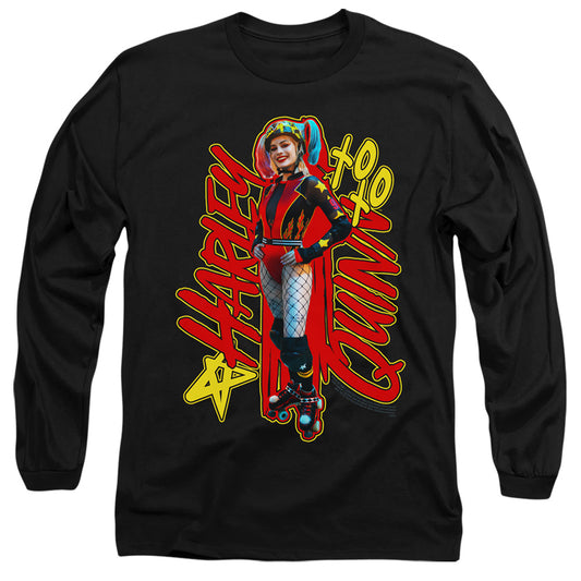 Birds Of Prey Harleymania Mens Long Sleeve Shirt Black Officially Licensed