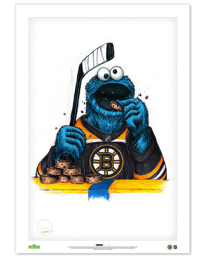 Cookie Monster x NHL Bruins Limited Edition Art Print
