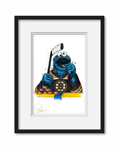 Cookie Monster x NHL Bruins Limited Edition Art Print