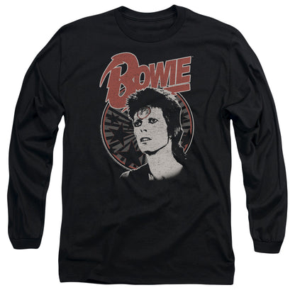 David Bowie Space Oddity Mens Long Sleeve Shirt Black Officially Licensed
