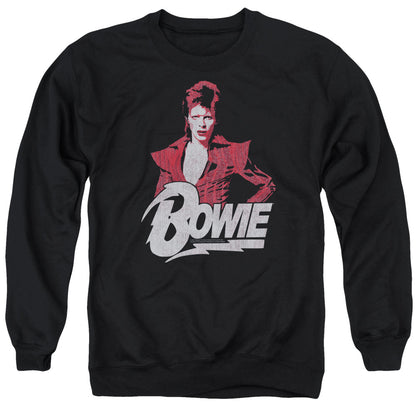 David Bowie Diamond David Mens Crewneck Sweatshirt Black Officially Licensed