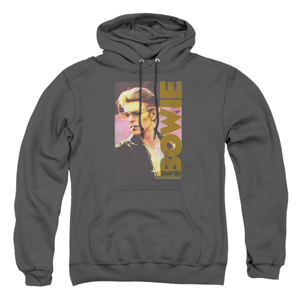 David Bowie Smokin Mens Hoodie Charcoal