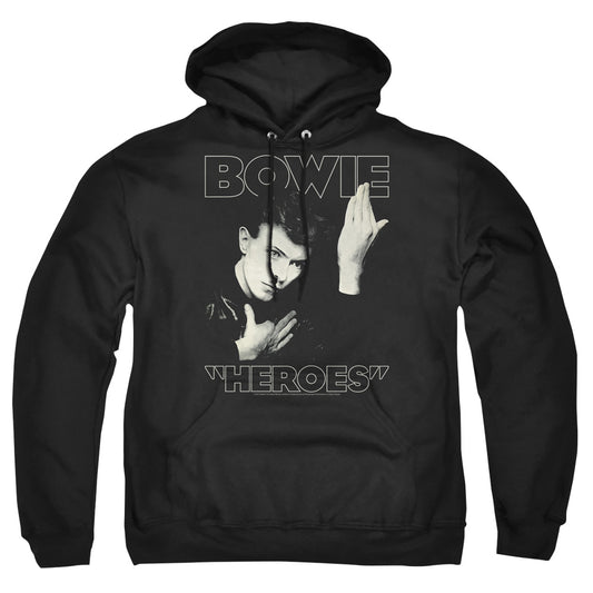 David Bowie Heroes Cover Mens Hoodie Black Officially Licensed