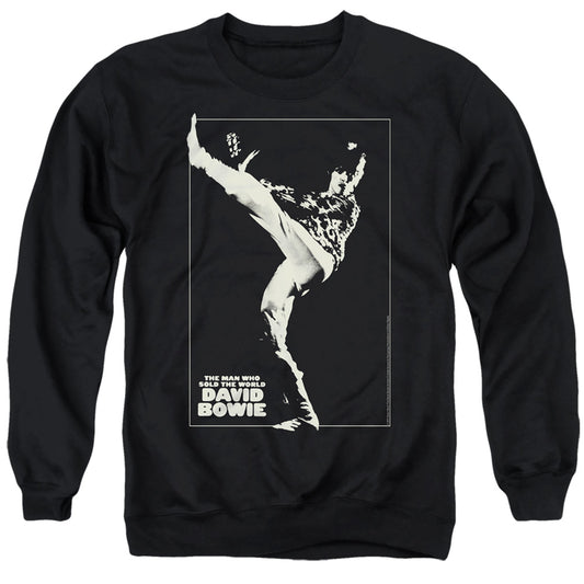 David Bowie The Man Cover Mens Crewneck Sweatshirt Black Officially Licensed