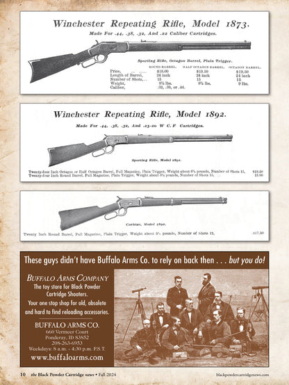 Black Powder Cartridge News - Fall 2024: Remembering Michael Venturino, Following A Cold Trail, Black-Powder Javelina, The Diary Of A Brownsville Hunter, Quest For A Chicken Load & More!
