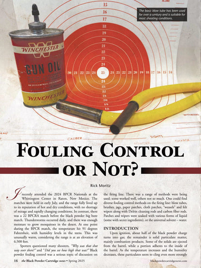 Black Powder Cartridge News - Spring 2025: Barrel Length & The 44-40, Rifleman Nathaniel C Nash, String Measure, Fouling Control, Vintage Revolver Roundball, Midrange Loads, Product Reviews & More!