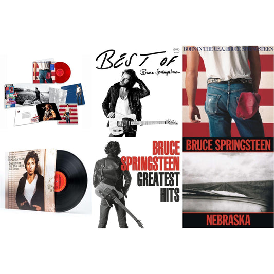 Bruce Springsteen - Born In The U.S.A. (40Th Anniversary Edition/Red LP Vinyl) & Best Of Bruce Springsteen (2LP) & Born In The U.S.A. (180G) & Darkness On The Edge Of Town (180G) & Greatest Hits (2 LP/150G Vinyl/Dl Code) & Nebraska (180G)