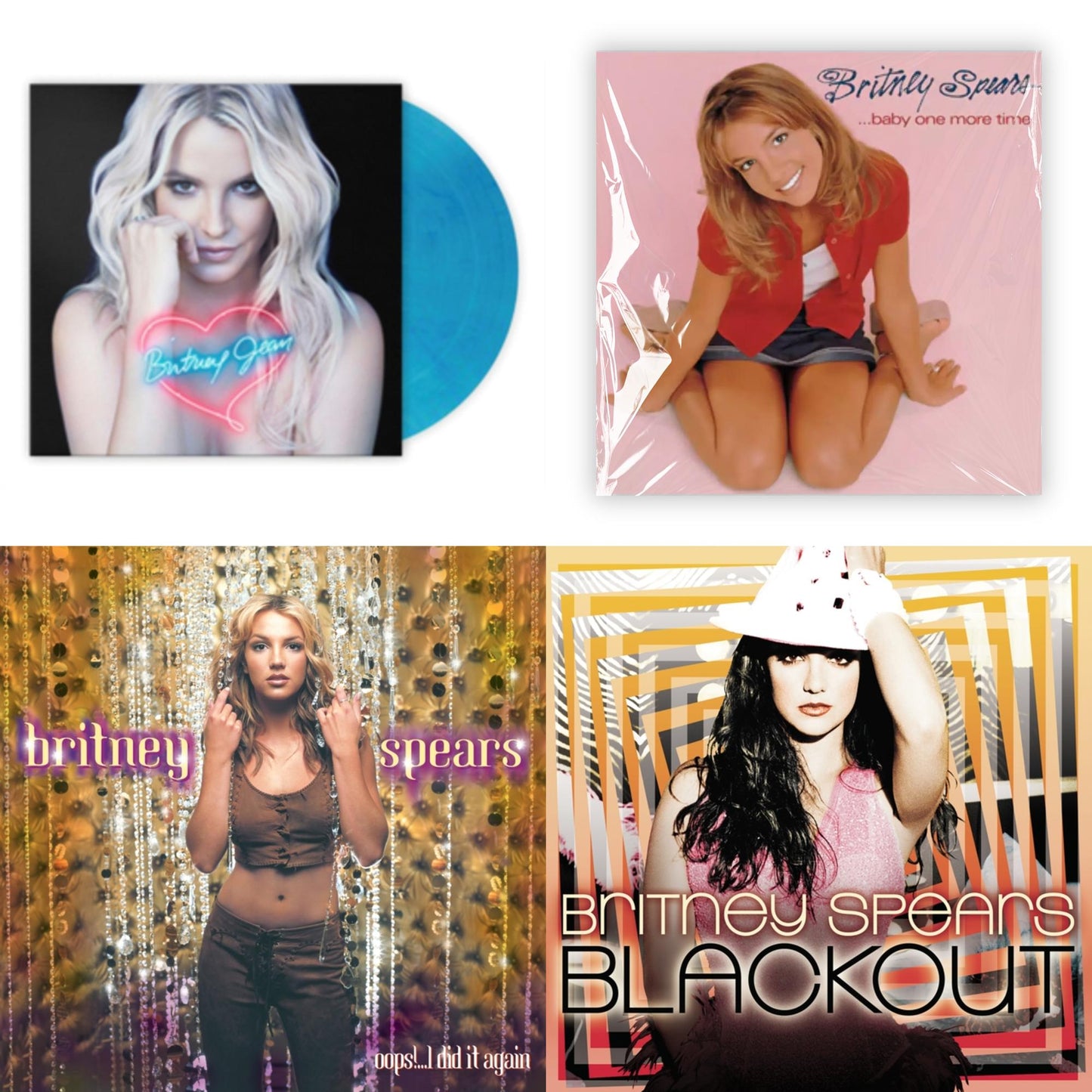 Britney Spears - Britney Jean (Blue Marbled LP Vinyl/Import) & Baby One More Time & Oops!... I Did It Again & Blackout