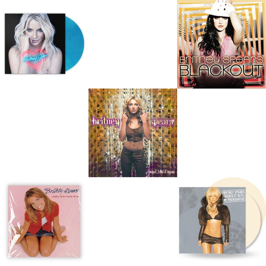 Britney Spears - Baby One More Time & Oops!... I Did It Again & Blackout & Britney Jean (Blue Marbled LP Vinyl/Import) & Greatest Hits: My Prerogative (2LP/Cream Vinyl/Import)