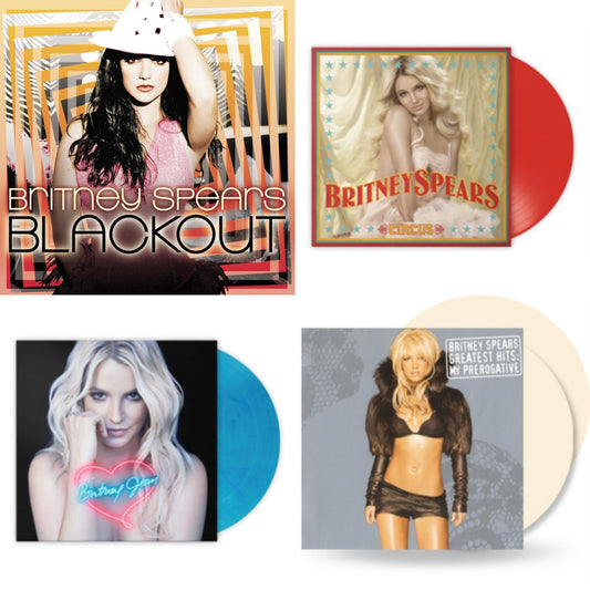 Britney Spears - Blackout & Circus (Red LP Vinyl/Import) & Britney Jean (Blue Marbled LP Vinyl/Import) & Greatest Hits: My Prerogative (2LP/Cream Vinyl/Import)
