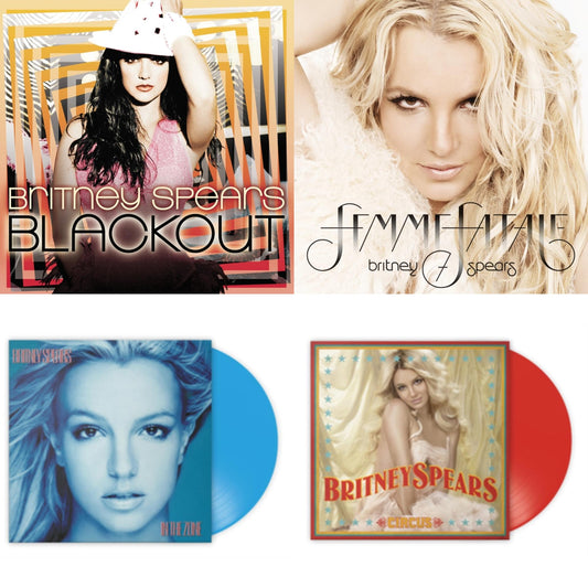 Britney Spears - Blackout & Femme Fatale & In The Zone (Blue LP Vinyl/Import) & Circus (Red LP Vinyl/Import)