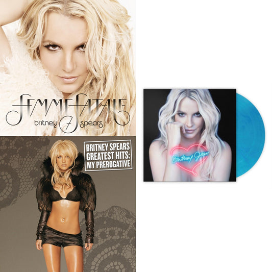 Britney Spears - Femme Fatale & Greatest Hits : My Prerogative (2LP) & Britney Jean (Blue Marbled LP Vinyl/Import)