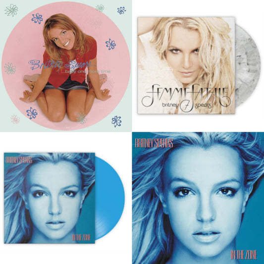 Britney Spears - Baby One More Time (Picture Disc/140G/Dl Code) & In The Zone & In The Zone (Blue LP Vinyl/Import) & Femme Fatale (Light Grey Marbled LP Vinyl/Import)