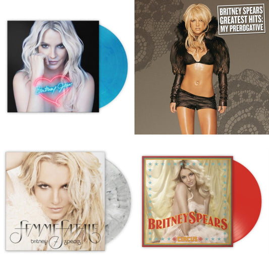 Britney Spears - Greatest Hits : My Prerogative (2LP) & Circus (Red LP Vinyl/Import) & Britney Jean (Blue Marbled LP Vinyl/Import) & Femme Fatale (Light Grey Marbled LP Vinyl/Import)