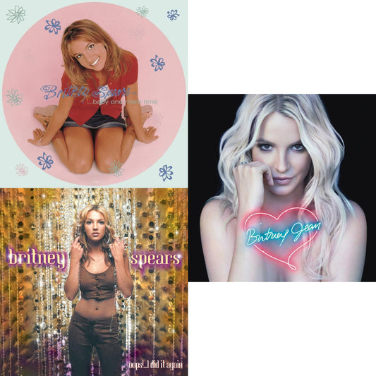 Britney Spears - Baby One More Time (Picture Disc/140G/Dl Code) & Oops!... I Did It Again & Britney Jean - LP Vinyl Bundle