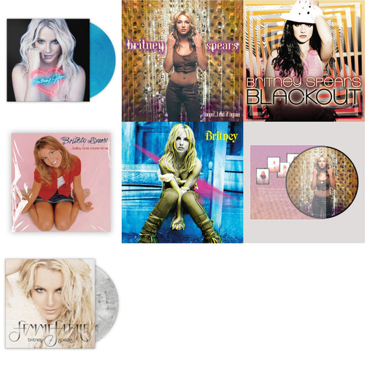 Britney Spears - Oops!... I Did It Again (20Th Anniversary Edition Picture LP Vinyl) & Baby One More Time & Oops!... I Did It Again & Britney & Blackout & Britney Jean (Blue Marbled LP Vinyl/Import) & Femme Fatale (Light Grey Marbled LP Vinyl/Import)