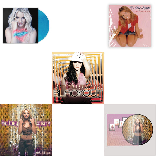 Britney Spears - Oops!... I Did It Again (20Th Anniversary Edition Picture LP Vinyl) & Baby One More Time & Oops!... I Did It Again & Blackout & Britney Jean (Blue Marbled LP Vinyl/Import)