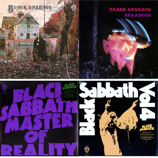Black Sabbath - Vol. 4 (180G) & Black Sabbath (180G) & Master Of Reality (180G) & Paranoid - LP Vinyl Bundle