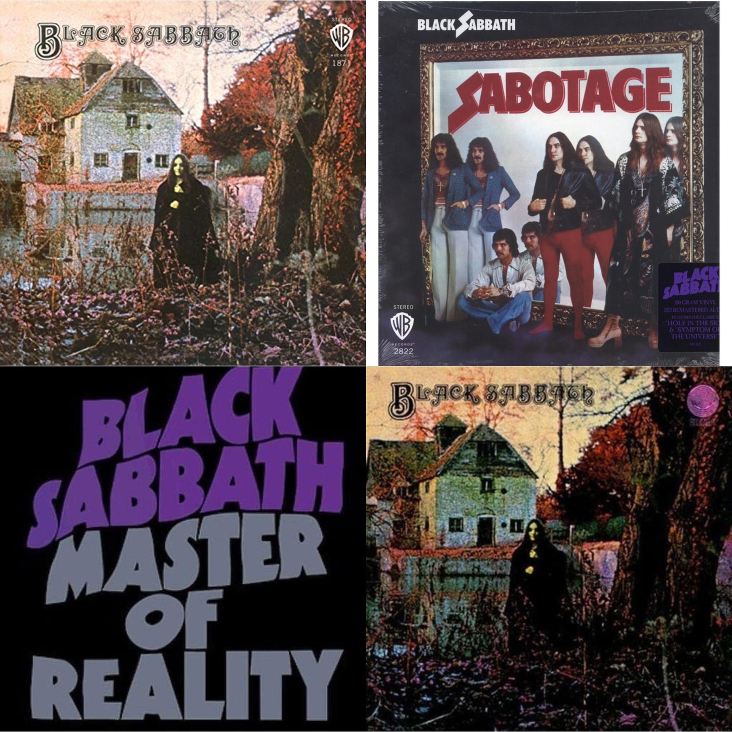 Black Sabbath - Sabotage (180G) & Black Sabbath (180G) & Black Sabbath (LP/CD) (180G) & Master Of Reality