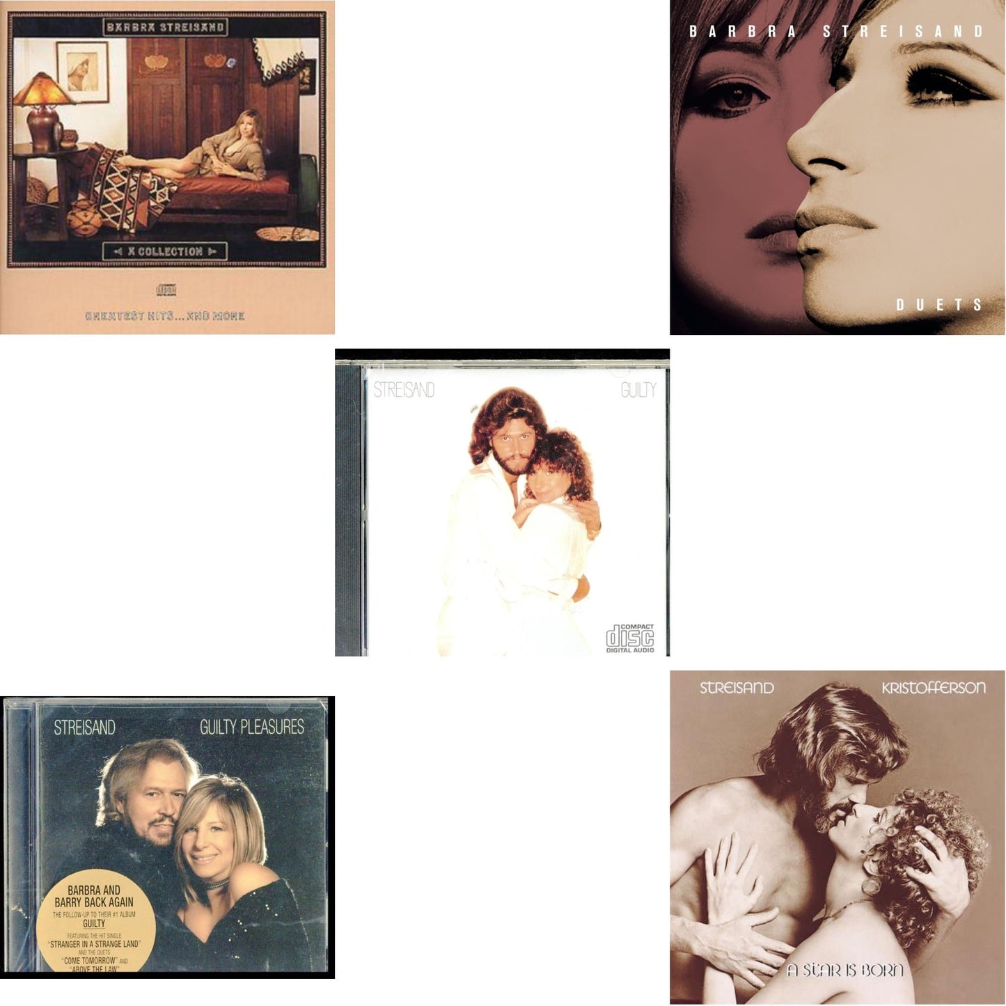 Barbra Streisand - Guilty & Collection: Greatest Hits & More & Star Is Born & Duets & Guilty Pleasures - CD Bundle