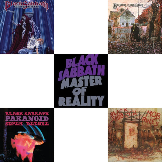 Black Sabbath - Black Sabbath (180G) & Master Of Reality & Paranoid (Deluxe Edition) & Mob Rules (Deluxe/2LP) & Dehumanizer (Deluxe Edition/2LP) (Rocktober)