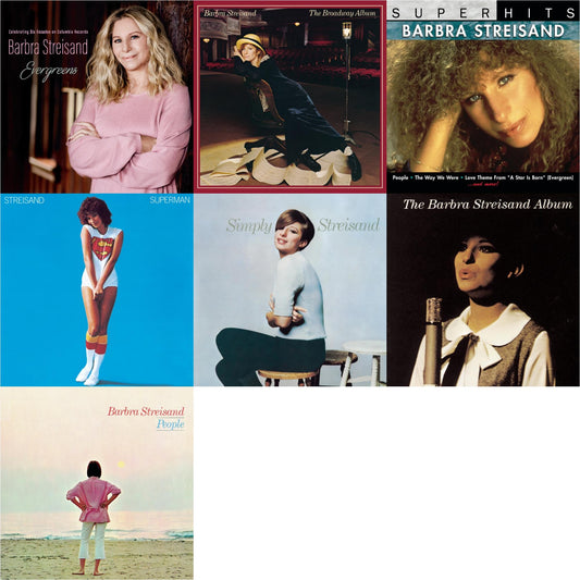 Barbra Streisand - Evergreens : Celebrating Six Decades On Columbia Records & Broadway Album & Super Hits & Superman & Simply Streisand & Barbra Streisand Album & People - CD Bundle