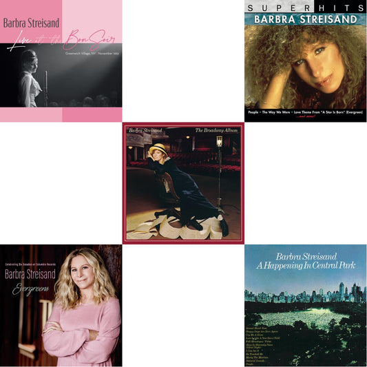 Barbra Streisand - Live At The Bon Soir & Evergreens : Celebrating Six Decades On Columbia Records & Broadway Album & Super Hits & Happening In Central Park - CD Bundle