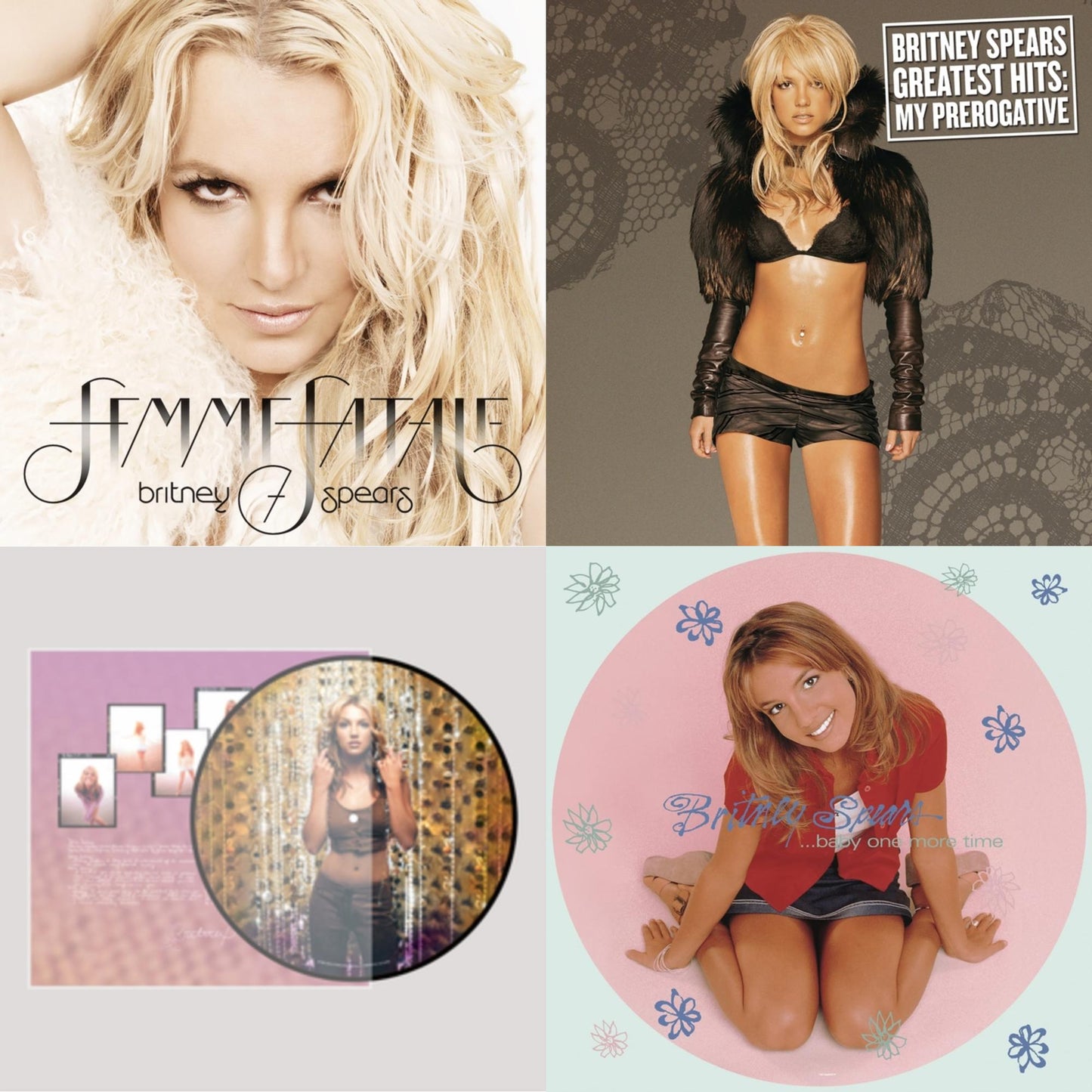 Britney Spears - Baby One More Time (Picture Disc/140G/Dl Code) & Oops!... I Did It Again (20Th Anniversary Edition Picture LP Vinyl) & Femme Fatale & Greatest Hits : My Prerogative (2LP)