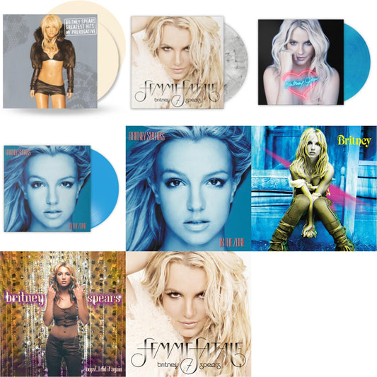 Britney Spears - Oops!... I Did It Again & Britney & In The Zone & Femme Fatale & In The Zone (Blue LP Vinyl/Import) & Britney Jean (Blue Marbled LP Vinyl/Import) & Femme Fatale (Light Grey Marbled LP Vinyl/Import) & Greatest Hits: My Prerogative