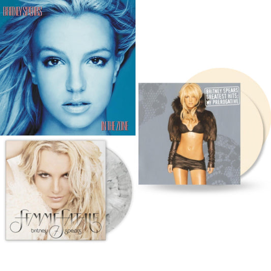 Britney Spears - In The Zone & Femme Fatale (Light Grey Marbled LP Vinyl/Import) & Greatest Hits: My Prerogative (2LP/Cream Vinyl/Import)