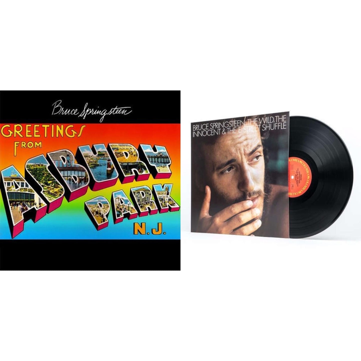 Bruce Springsteen - Greetings From Asbury Park N.J. (180G) & Wild The Innocent & The E Street Shuffle (180G) - LP Vinyl Bundle