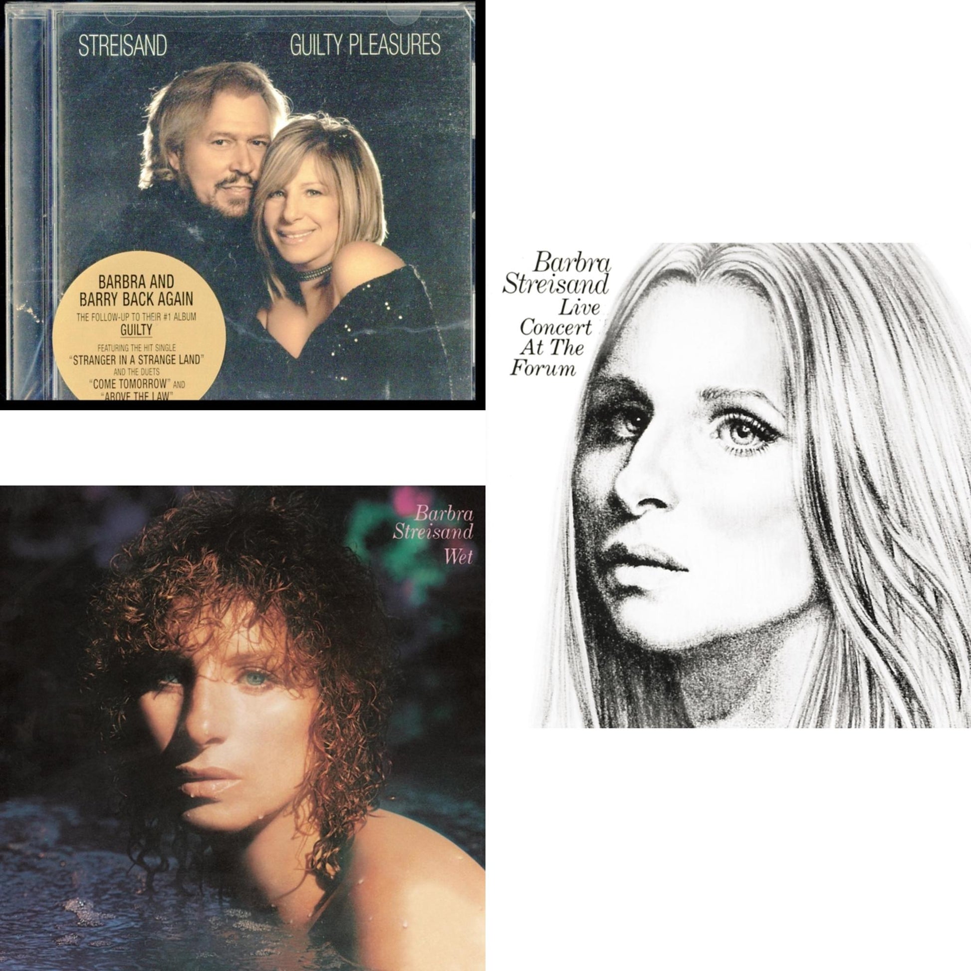 Barbra Streisand - Guilty Pleasures & Wet & Live Concert At The Forum - CD Bundle