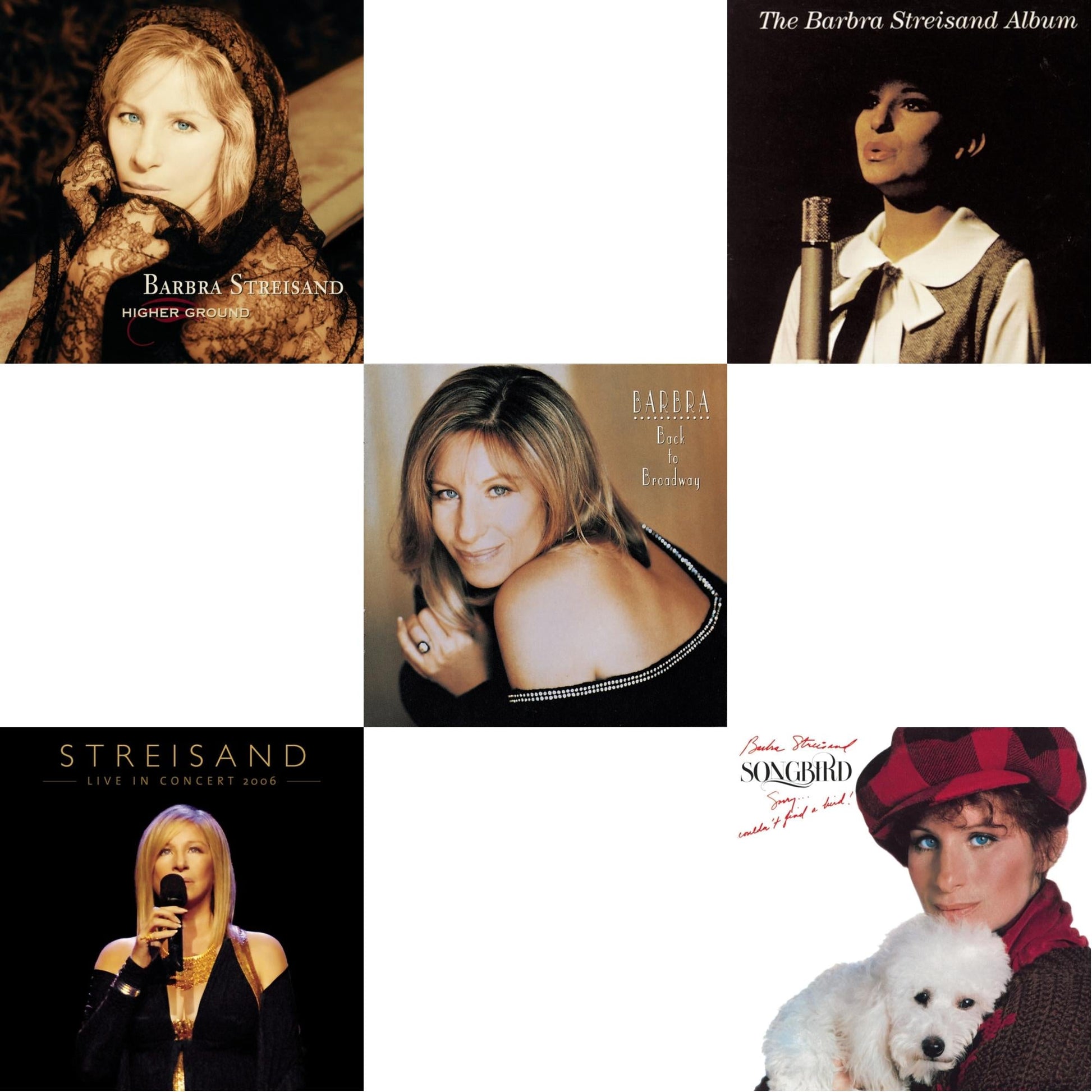 Barbra Streisand - Higher Ground & Streisand: Live In Concert 2006 & Back To Broadway & Barbra Streisand Album & Songbird - CD Bundle