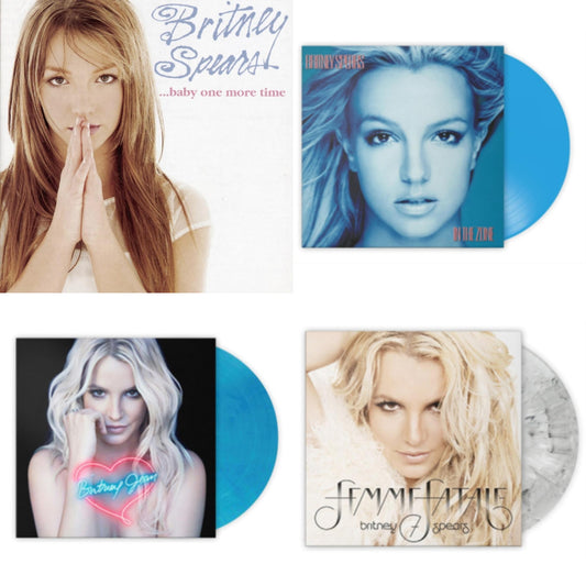 Britney Spears - Baby One More Time & In The Zone (Blue LP Vinyl/Import) & Britney Jean (Blue Marbled LP Vinyl/Import) & Femme Fatale (Light Grey Marbled LP Vinyl/Import)
